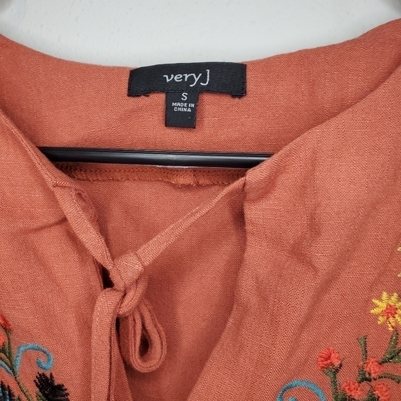 Burnt orange linen Blend tunic - Picture 5 of 7